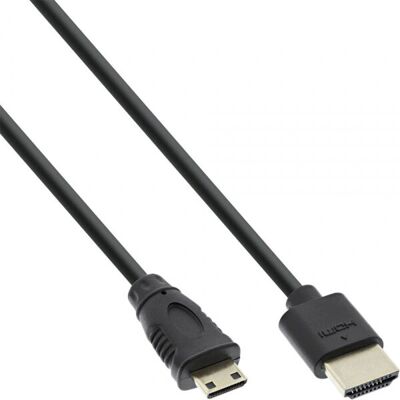 Câble HDMI Inline - 0,5m, Type C à A, Noir - Publicité Câble HDMI Inline - 0,5m, Type C à A, Noir - Publicité