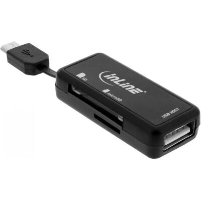 InLine 66776 USB 2.0 Kartenleser - Extern, Unterstützt SD/MicroSD - Schwarz InLine 66776 USB 2.0 Kartenleser - Extern, Unterstützt SD/MicroSD - Schwarz