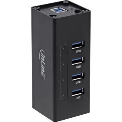 Inline USB Hub - USB 3.2 Gen 1 - Aluminium - 4 Ports Inline USB Hub - USB 3.2 Gen 1 - Aluminium - 4 Ports