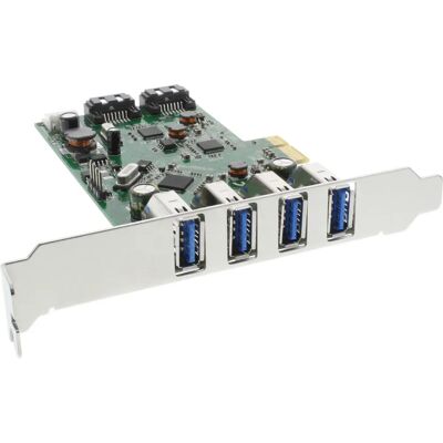 PCIe 4 USB 3.0 + 2 SATA 6Gb/s Nízkoprofilová karta PCIe 4 USB 3.0 + 2 SATA 6Gb/s Nízkoprofilová karta