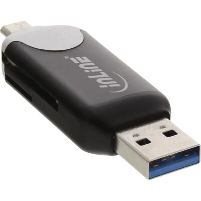 Lecteur de cartes InLine 66779C - USB 3.0 & Micro USB - Noir Lecteur de cartes InLine 66779C - USB 3.0 & Micro USB - Noir