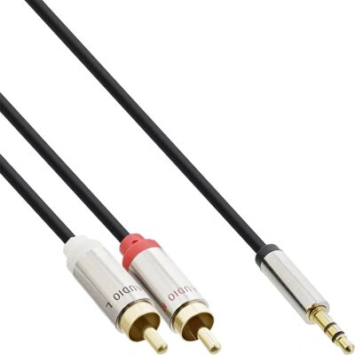 InLine 99242 Audiokabel - 2 m - 3,5mm auf RCA - Schwarz InLine 99242 Audiokabel - 2 m - 3,5mm auf RCA - Schwarz