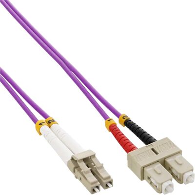 Câble à fibre optique duplex InLine 88638P - OM4, 25m, Violet Câble à fibre optique duplex InLine 88638P - OM4, 25m, Violet