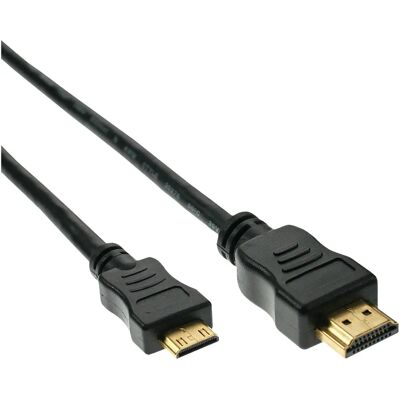 InLine 17454P HDMI Kabel - Hochgeschwindigkeit, Typ A nach C, 0,5m, Schwarz InLine 17454P HDMI Kabel - Hochgeschwindigkeit, Typ A nach C, 0,5m, Schwarz