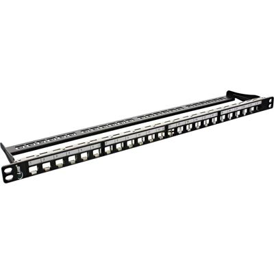 InLine 76824C Patchpaneel - 24 Keystone-gaten, Zwart, 0,5U InLine 76824C Patchpaneel - 24 Keystone-gaten, Zwart, 0,5U