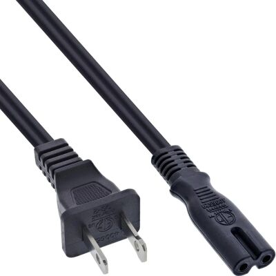 InLine 16651Y Netzkabel - 1m NEMA 1-15P zu C7, Schwarz InLine 16651Y Netzkabel - 1m NEMA 1-15P zu C7, Schwarz