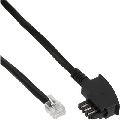 Inline 18801B Telefoon Kabel - 1m Zwart Inline 18801B Telefoon Kabel - 1m Zwart