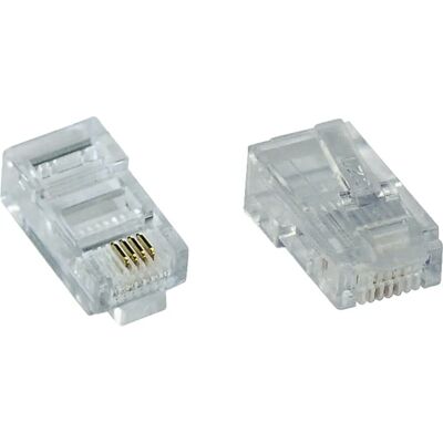 Conector de red RJ-45 transparente InLine 73098L - Pack de 100 Conector de red RJ-45 transparente InLine 73098L - Pack de 100