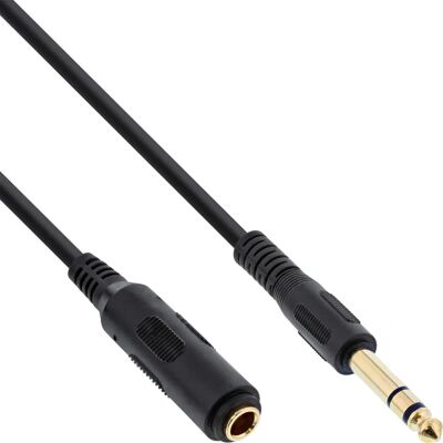 InLine 99973 Audio Kabel - 6,35mm - Zwart InLine 99973 Audio Kabel - 6,35mm - Zwart