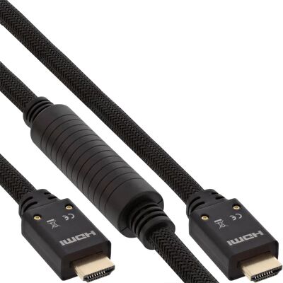 Câble HDMI actif Inline - 20m, Noir, HDMI 2.0, 3D Support - Publicité Câble HDMI actif Inline - 20m, Noir, HDMI 2.0, 3D Support - Publicité