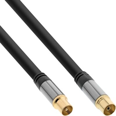 Câble coaxial InLine 69250P - 50cm - Type F - Quatre couches de blindage - Noir Câble coaxial InLine 69250P - 50cm - Type F - Quatre couches de blindage - Noir