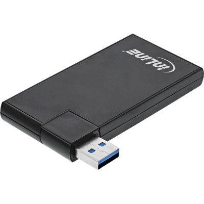InLine 35391 Hub USB 3.2 - 4 Ports, Noir, Pivotant - USB 3.0 InLine 35391 Hub USB 3.2 - 4 Ports, Noir, Pivotant - USB 3.0