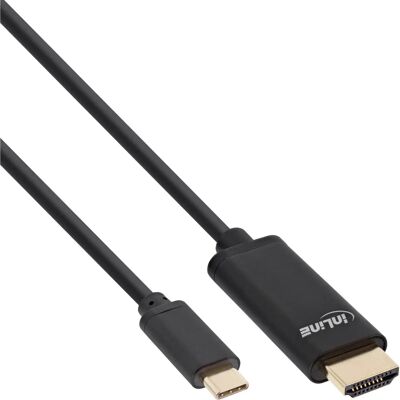 Inline 64112 Video Kabeladapter USB Typ-C Schwarz - HDMI 4K 60Hz Inline 64112 Video Kabeladapter USB Typ-C Schwarz - HDMI 4K 60Hz