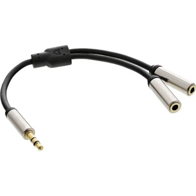 InLine S-99250 Audiokabel - 0,15 m, 3,5 mm Stereo-Klinke - Schwarz, Silber InLine S-99250 Audiokabel - 0,15 m, 3,5 mm Stereo-Klinke - Schwarz, Silber