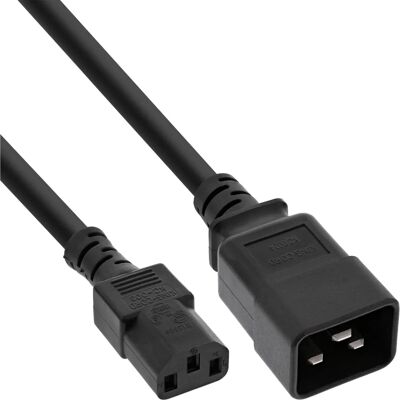 Kabel zasilający InLine 16659B - 0,5m C20 do C13 - Czarny Kabel zasilający InLine 16659B - 0,5m C20 do C13 - Czarny