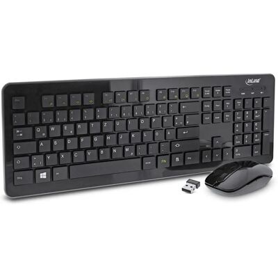 InLine 55368A Funk-Tastatur Maus - QWERTZ, Schwarz InLine 55368A Funk-Tastatur Maus - QWERTZ, Schwarz