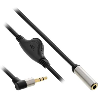 Cavo audio InLine 99253C - 0,25 m, Nero, 3,5 mm, Controllo volume Cavo audio InLine 99253C - 0,25 m, Nero, 3,5 mm, Controllo volume