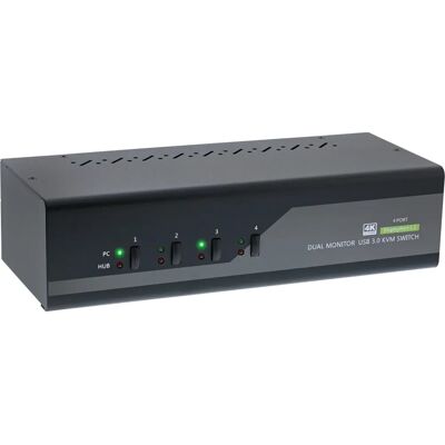 InLine 63654I Interruttore KVM - Doppio monitor 4K - USB 3.0 - Audio InLine 63654I Interruttore KVM - Doppio monitor 4K - USB 3.0 - Audio
