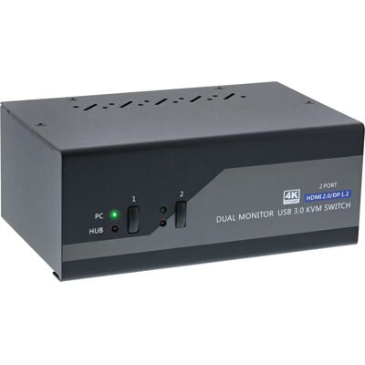 Inline KVM Kapcsoló 2 Képernyő 4K USB Hang Inline KVM Kapcsoló 2 Képernyő 4K USB Hang