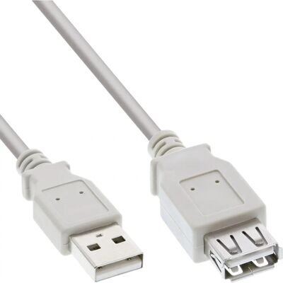 InLine 34602X USB-kabel - USB A naar USB A - 2m - Beige - USB Kabel InLine 34602X USB-kabel - USB A naar USB A - 2m - Beige - USB Kabel