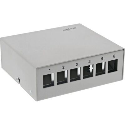 InLine 76266 Pannello Patch di Rete - 6 Porte - Grigio InLine 76266 Pannello Patch di Rete - 6 Porte - Grigio