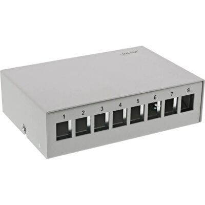 Accessoire de panneau de patch Inline 76268 - 8 ports, gris, acier - Publicité Accessoire de panneau de patch Inline 76268 - 8 ports, gris, acier - Publicité