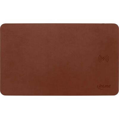InLine 55496 Wireless Charging Maus-Pad - Leder - Braun - Mouse pad InLine 55496 Wireless Charging Maus-Pad - Leder - Braun - Mouse pad