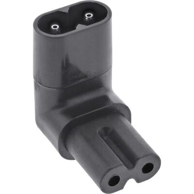 Adaptateur secteur InLine - Angle de 90°, C8 à C7, Noir - Publicité Adaptateur secteur InLine - Angle de 90°, C8 à C7, Noir - Publicité