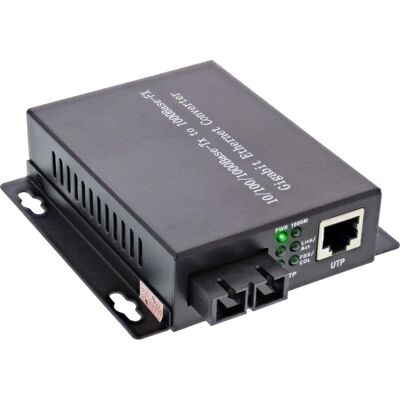 InLine 66659B Convertisseur de média réseau - 1000 Mbit/s, Monomode, Noir - Publicité InLine 66659B Convertisseur de média réseau - 1000 Mbit/s, Monomode, Noir - Publicité