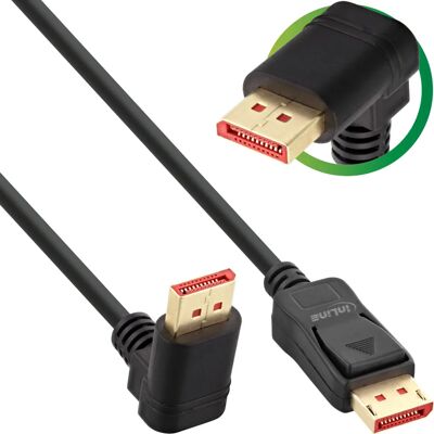 InLine 17151O DisplayPort 1.4 Kabel - 8K, 1m, goud, recht hoek InLine 17151O DisplayPort 1.4 Kabel - 8K, 1m, goud, recht hoek