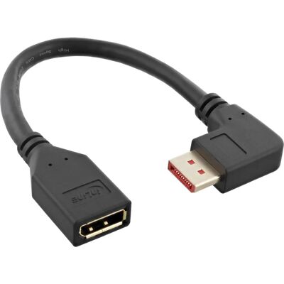 InLine 17159R DisplayPort Kabeladapter - Rechtwinklig 8K Unterstützung InLine 17159R DisplayPort Kabeladapter - Rechtwinklig 8K Unterstützung