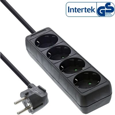 Multipresa InLine - 4 Prese - 5m - Nero Multipresa InLine - 4 Prese - 5m - Nero