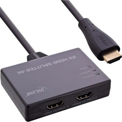InLine 65009C Rozdzielacz Wideo 2x HDMI - Dystrybucja Wideo/Dźwięk InLine 65009C Rozdzielacz Wideo 2x HDMI - Dystrybucja Wideo/Dźwięk