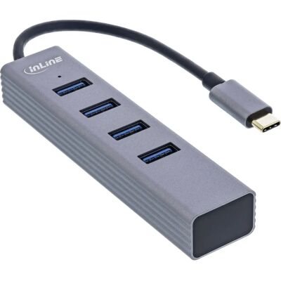 InLine 33271N USB-C Hub 4 Ports 5Gbps Grau InLine 33271N USB-C Hub 4 Ports 5Gbps Grau