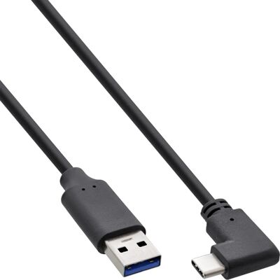InLine USB 3.2 Kabel 0,5m - USB C till USB A, Svart InLine USB 3.2 Kabel 0,5m - USB C till USB A, Svart