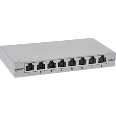 InLine 76818A Patch Panel - Fully Shielded, 8 Ports, Gray InLine 76818A Patch Panel - Fully Shielded, 8 Ports, Gray