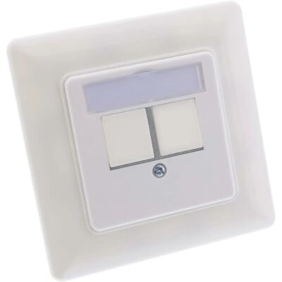 InLine, Steckdose, Rahmenset für 2x RJ45 - weiß RAL9010 InLine, Steckdose, Rahmenset für 2x RJ45 - weiß RAL9010
