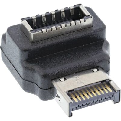 InLine 33446N USB 3.2 Adapter - Compact, 90° Hoek, Zwart InLine 33446N USB 3.2 Adapter - Compact, 90° Hoek, Zwart