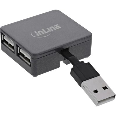 InLine 33293L USB 2.0 4-portos hub - Fekete InLine 33293L USB 2.0 4-portos hub - Fekete