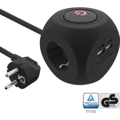 Prolunga InLine 16499B - Cubo di ricarica 7-in-1, 3 prese, USB-C, USB-A Prolunga InLine 16499B - Cubo di ricarica 7-in-1, 3 prese, USB-C, USB-A
