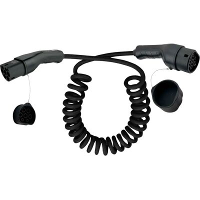 Inline 16285S Elektroauto Ladekabel - Spiral-Autoladekabel, 22kW Typ2 Inline 16285S Elektroauto Ladekabel - Spiral-Autoladekabel, 22kW Typ2