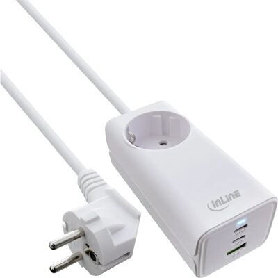 Inline 31518I USB-laddare - 65W GaN Snabbladdning Vit Inline 31518I USB-laddare - 65W GaN Snabbladdning Vit