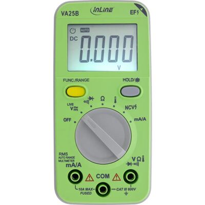 Multimetro InLine 43117A - Auto-Range, True RMS, Display Retroilluminato Multimetro InLine 43117A - Auto-Range, True RMS, Display Retroilluminato