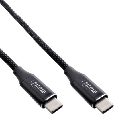 Inline Magnetisk USB-C Kabel - 2m, Svart, 100W Inline Magnetisk USB-C Kabel - 2m, Svart, 100W