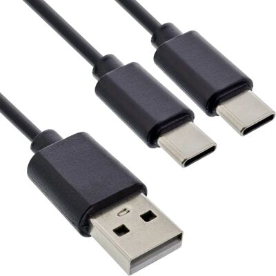 InLine 35121 USB Kabel - USB A zu 2x USB C - 1m InLine 35121 USB Kabel - USB A zu 2x USB C - 1m