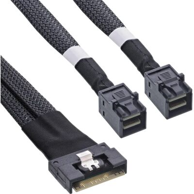 InLine SAS Kabel - 0,75m - Zwart - SAS 4.0 Compatibel InLine SAS Kabel - 0,75m - Zwart - SAS 4.0 Compatibel