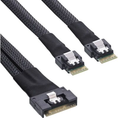 Inline 27649B SAS-Kabel - 0,75 m, SFF-8654, Schwarz Inline 27649B SAS-Kabel - 0,75 m, SFF-8654, Schwarz