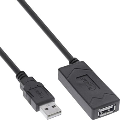Extension USB 2.0 Active InLine - Noir - Publicité Extension USB 2.0 Active InLine - Noir - Publicité