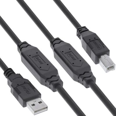 InLine 34513A Câble USB - Actif USB A à B 20m InLine 34513A Câble USB - Actif USB A à B 20m