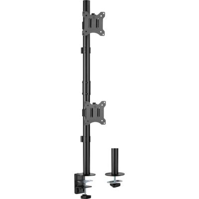 Support double pour moniteurs 32" - réglable en hauteur - Publicité Support double pour moniteurs 32" - réglable en hauteur - Publicité
